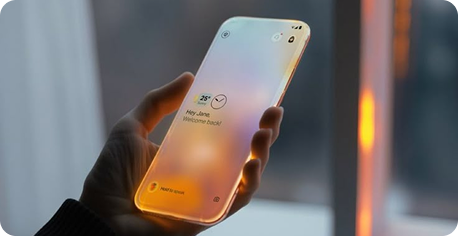 Hand holding phone